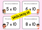 Hitta svaret på multiplikationen - Flashkort