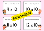 Hitta svaret på multiplikationen - Flashkort