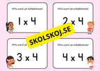 Hitta svaret på multiplikationen - Flashkort