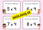 Hitta svaret på multiplikationen - Flashkort