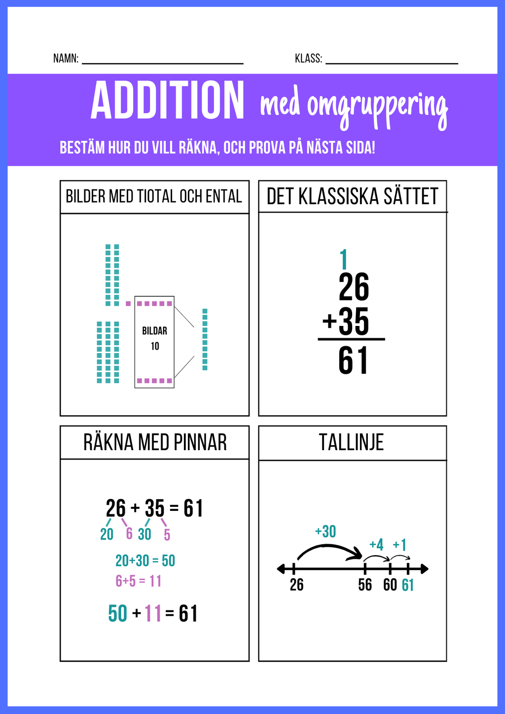 Addition med omgruppering
