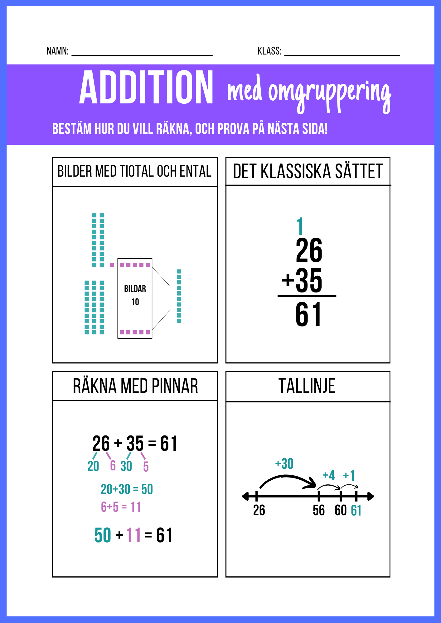 Addition med omgruppering