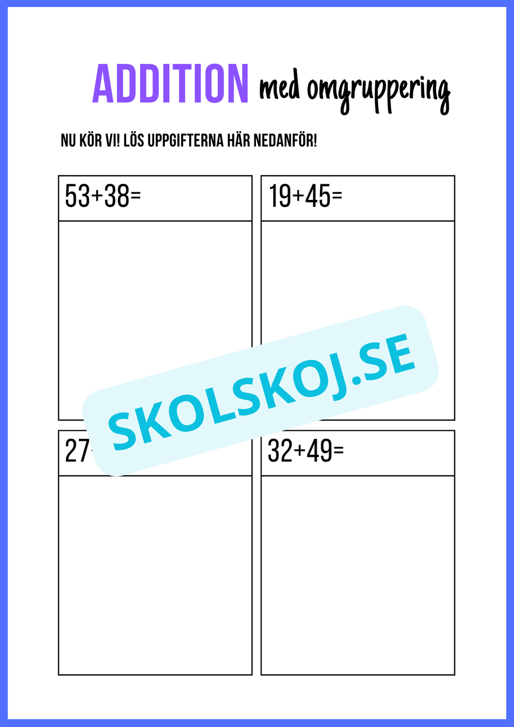 Addition med omgruppering