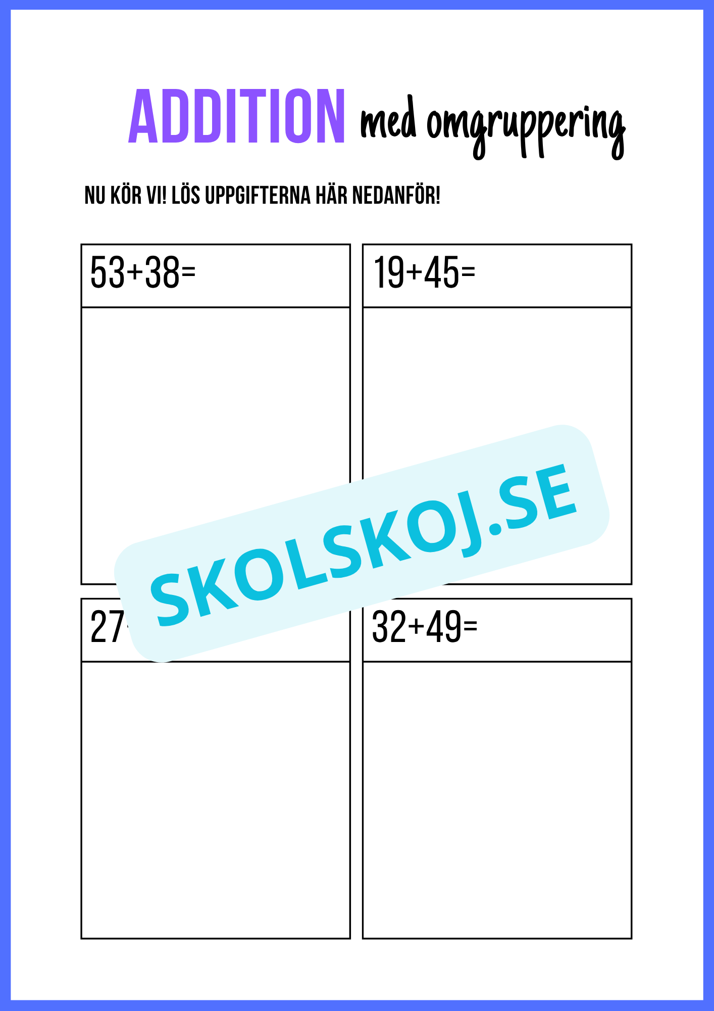 Addition med omgruppering