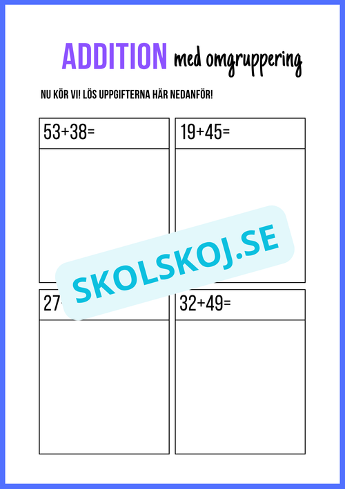 Addition med omgruppering