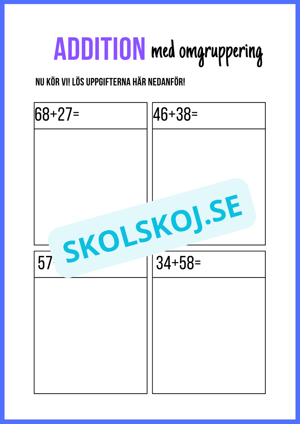 Addition med omgruppering