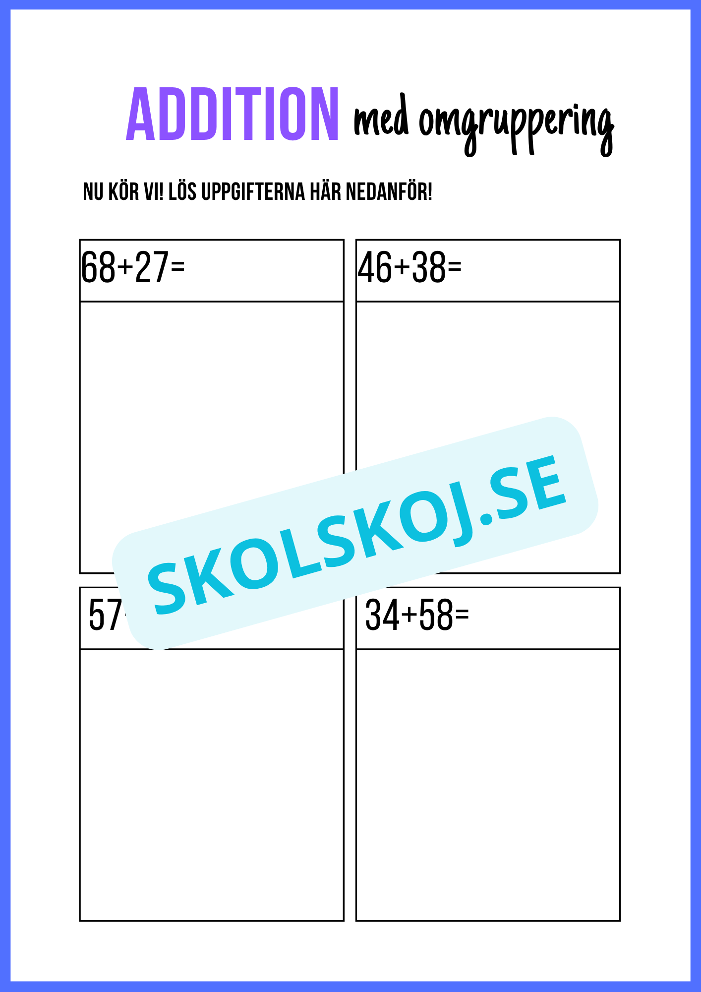 Addition med omgruppering