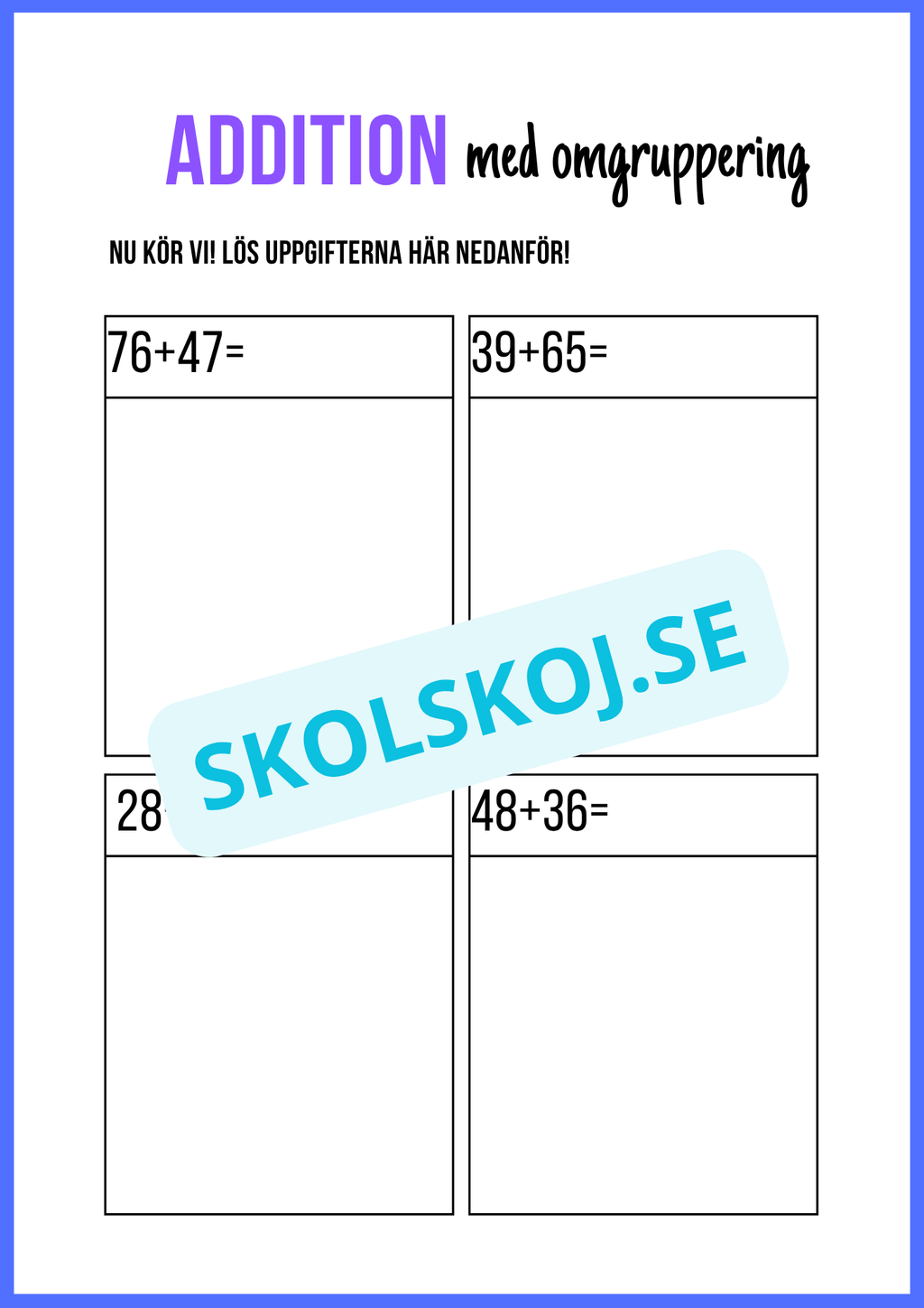 Addition med omgruppering