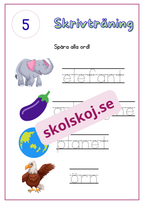 Skrivträning - Häfte