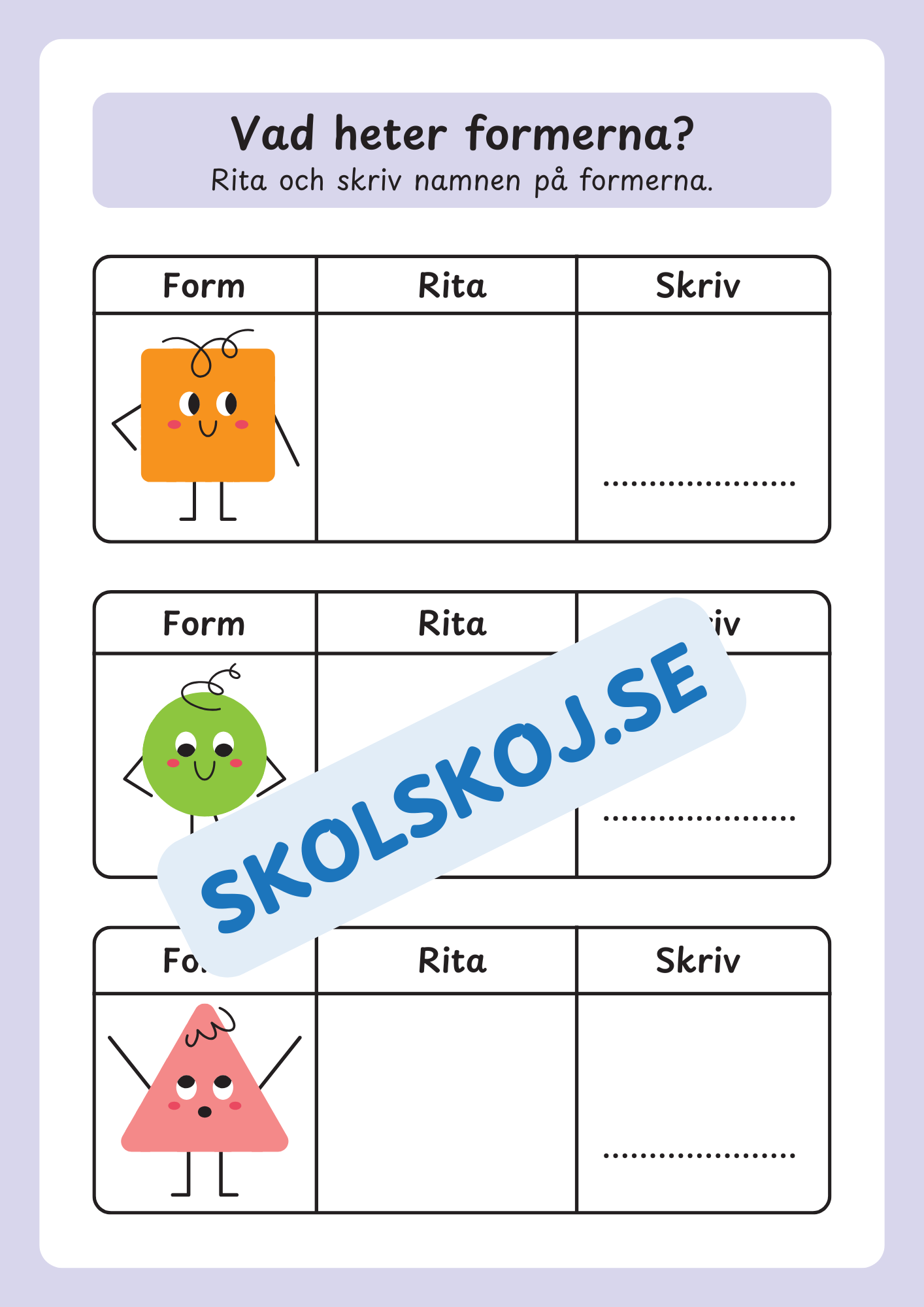 Lär dig geometriska former