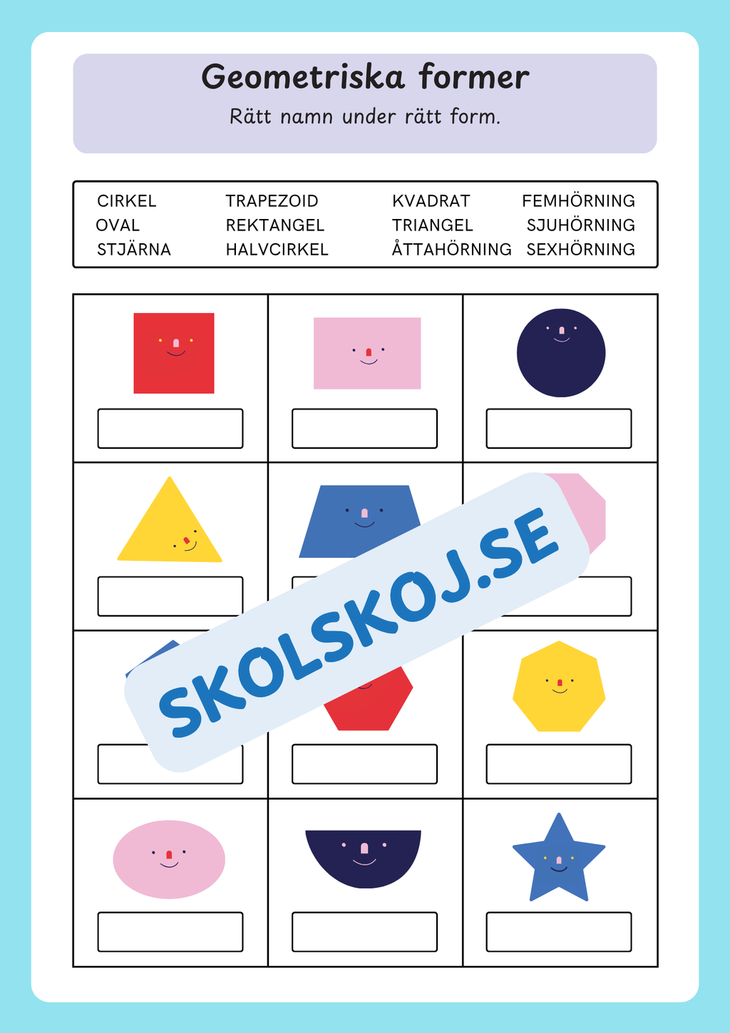 Lär dig geometriska former