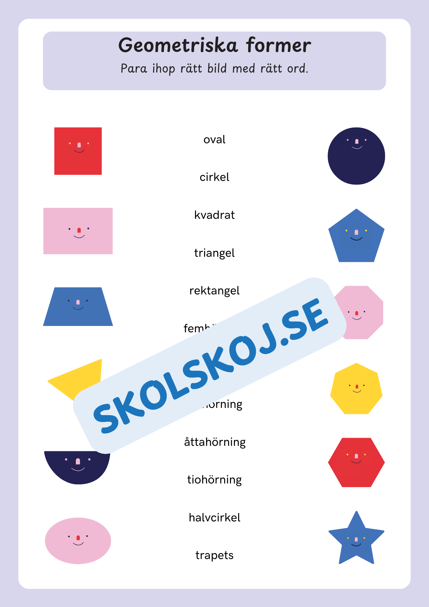Lär dig geometriska former