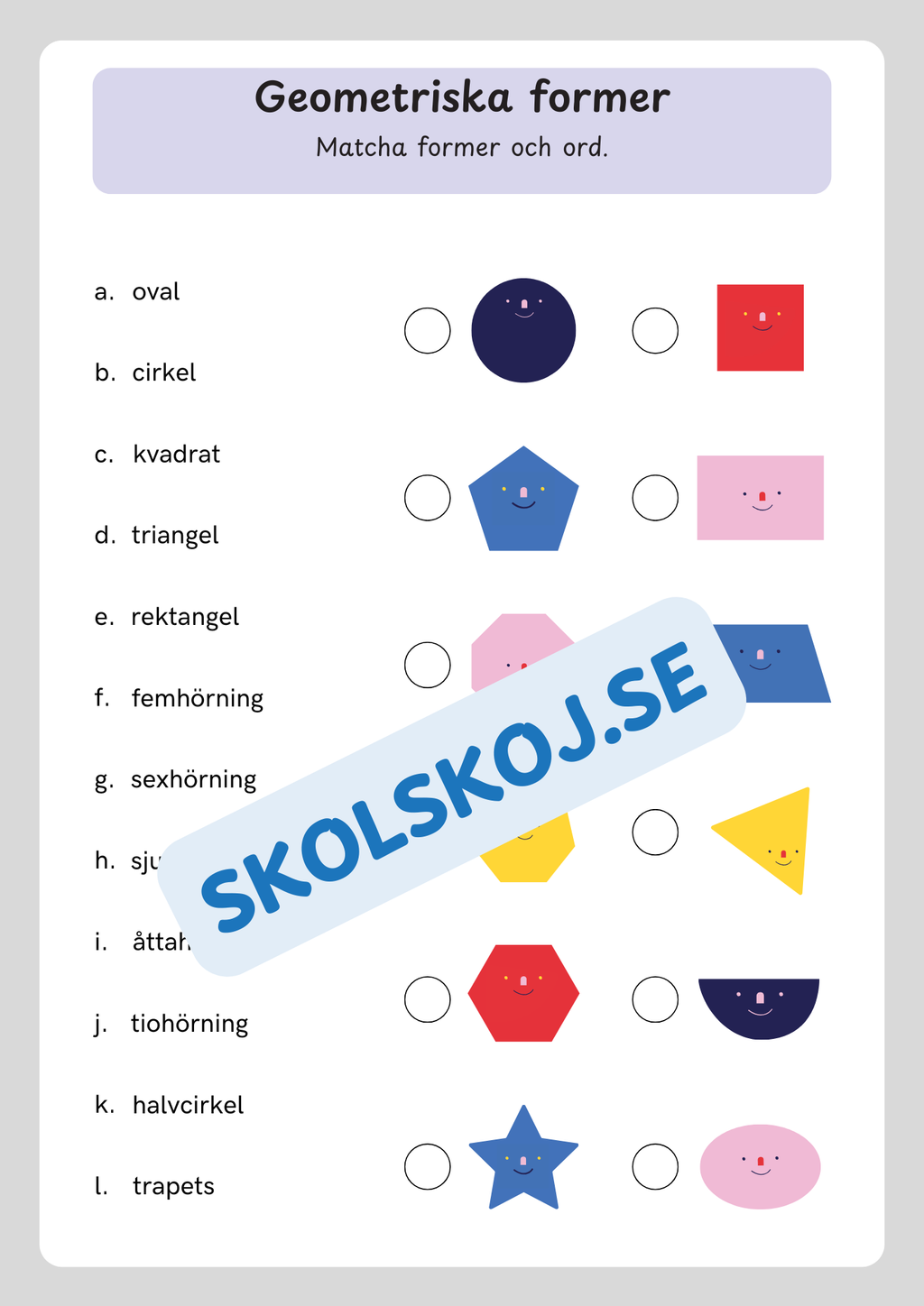 Lär dig geometriska former