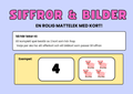 Siffror och bilder - Mattelek