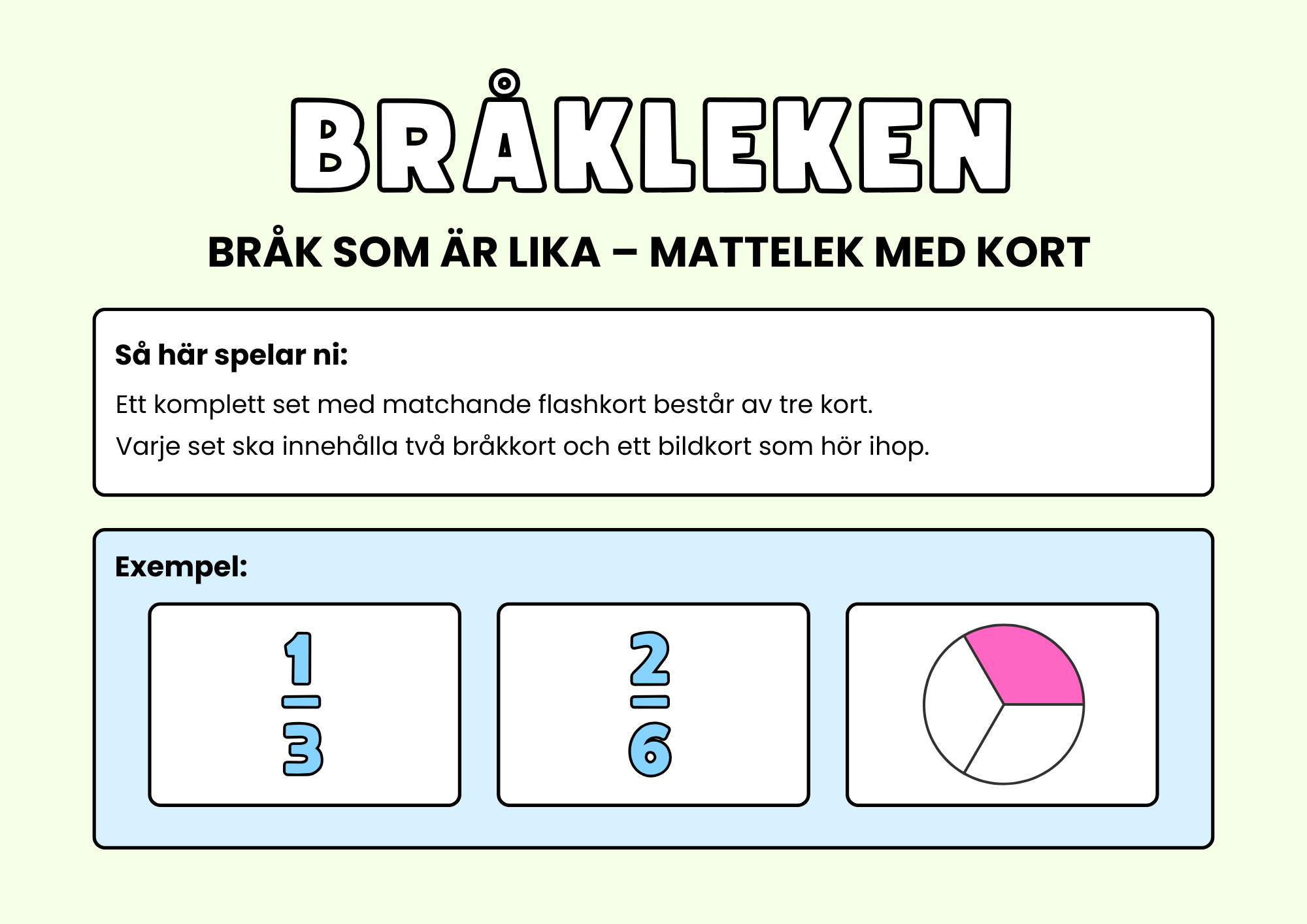 Bråkleken - Mattelek med kort