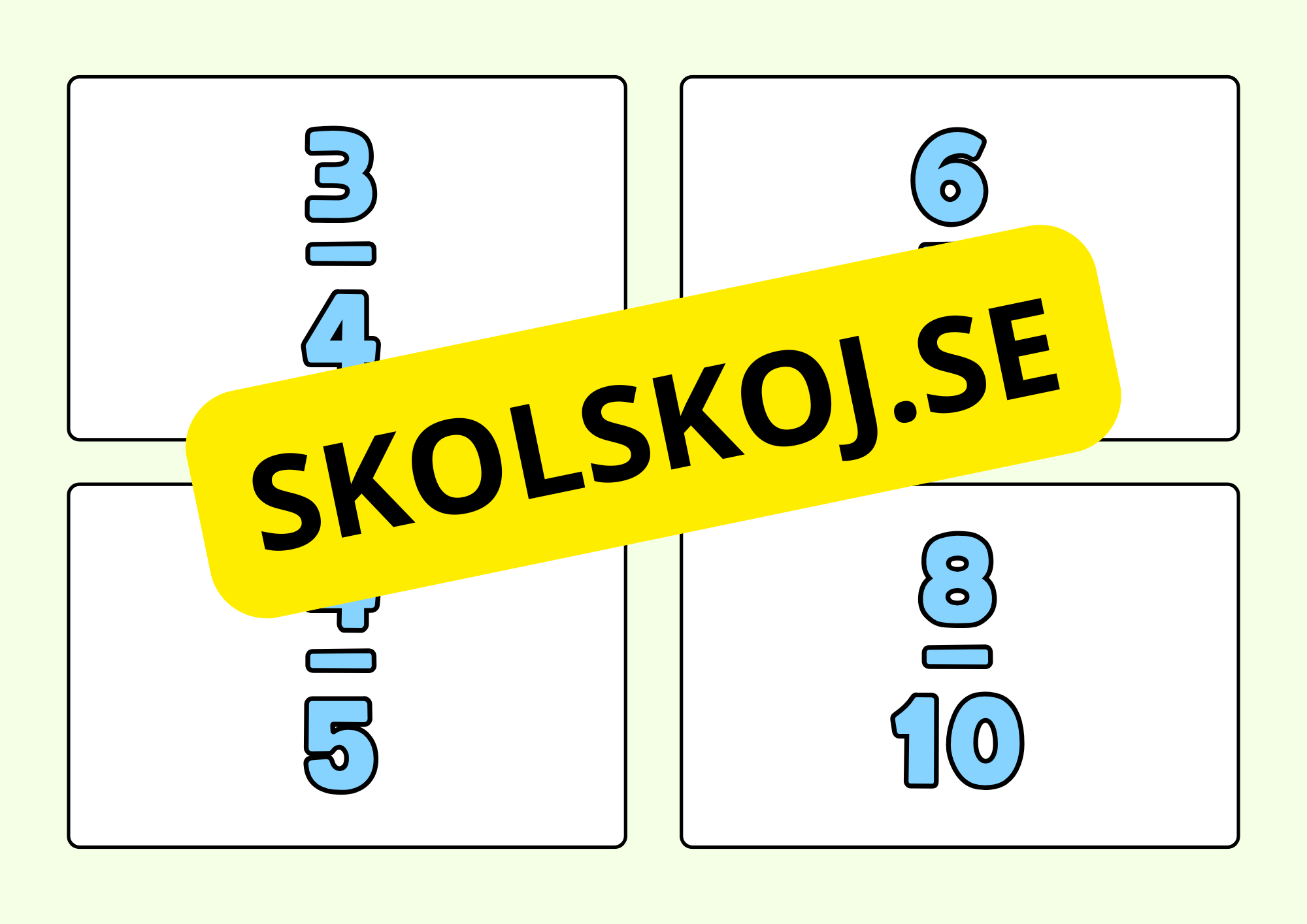 Bråkleken - Mattelek med kort