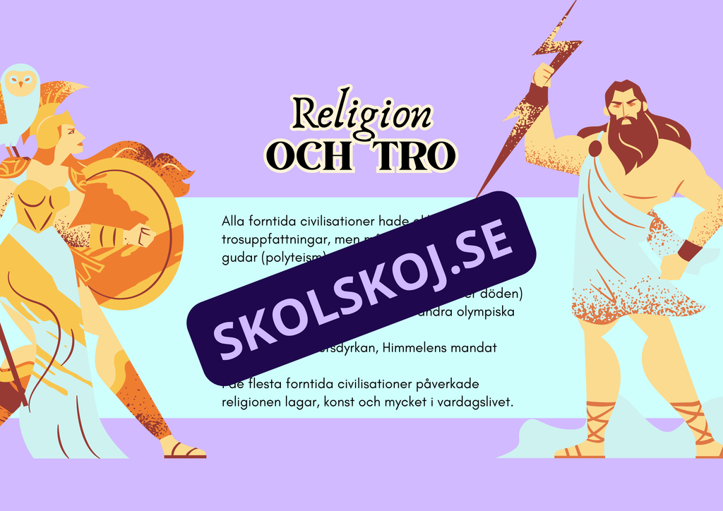 Forntida civilisationer - Presentationer och uppgifter - Årskurs 7 - 9