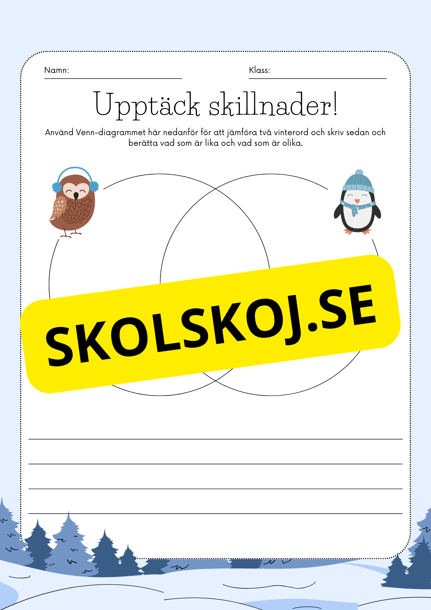 Upptäck skillnader + Facit