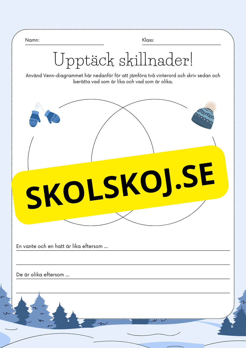 Upptäck skillnader + Facit