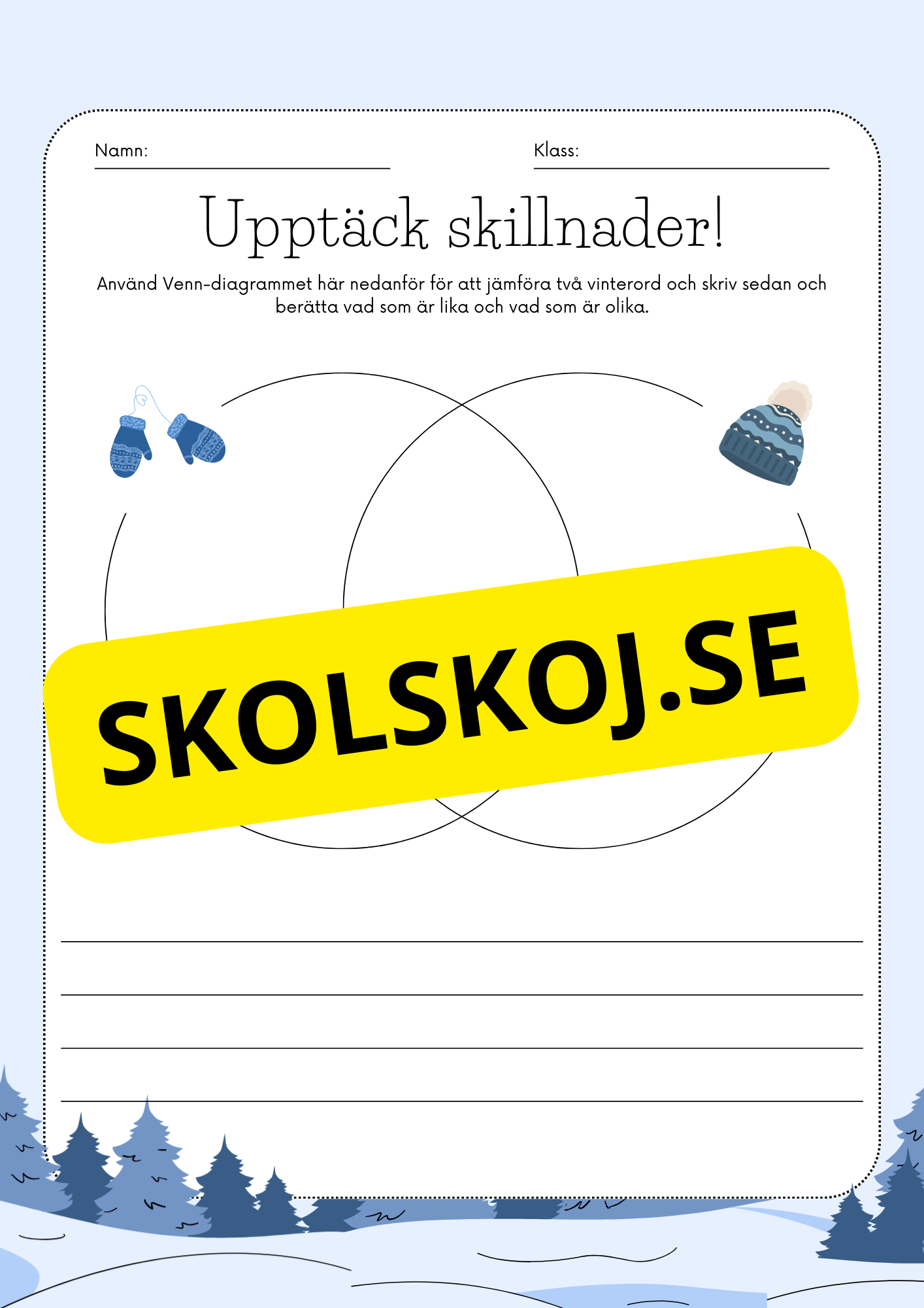 Upptäck skillnader + Facit