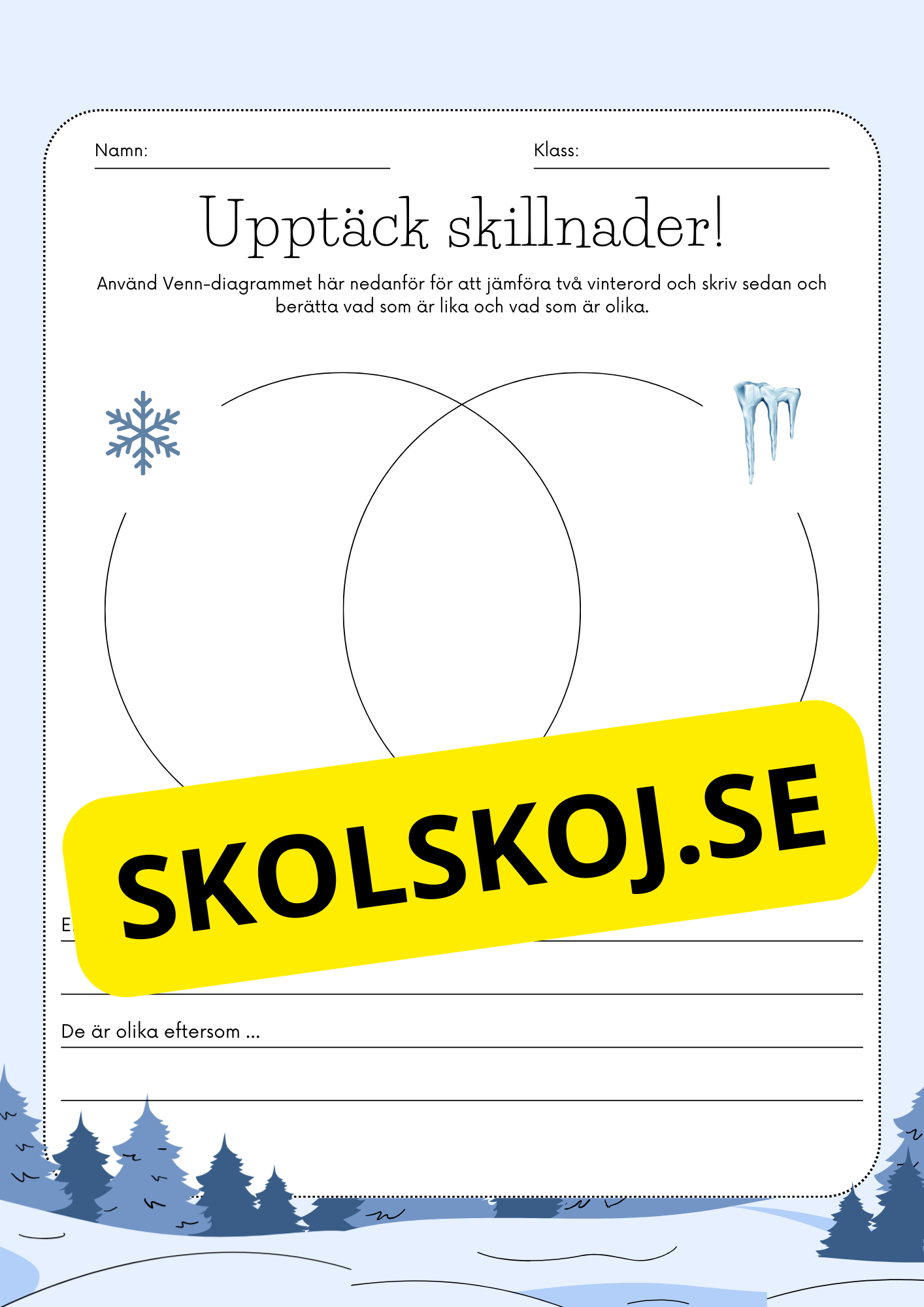 Upptäck skillnader + Facit