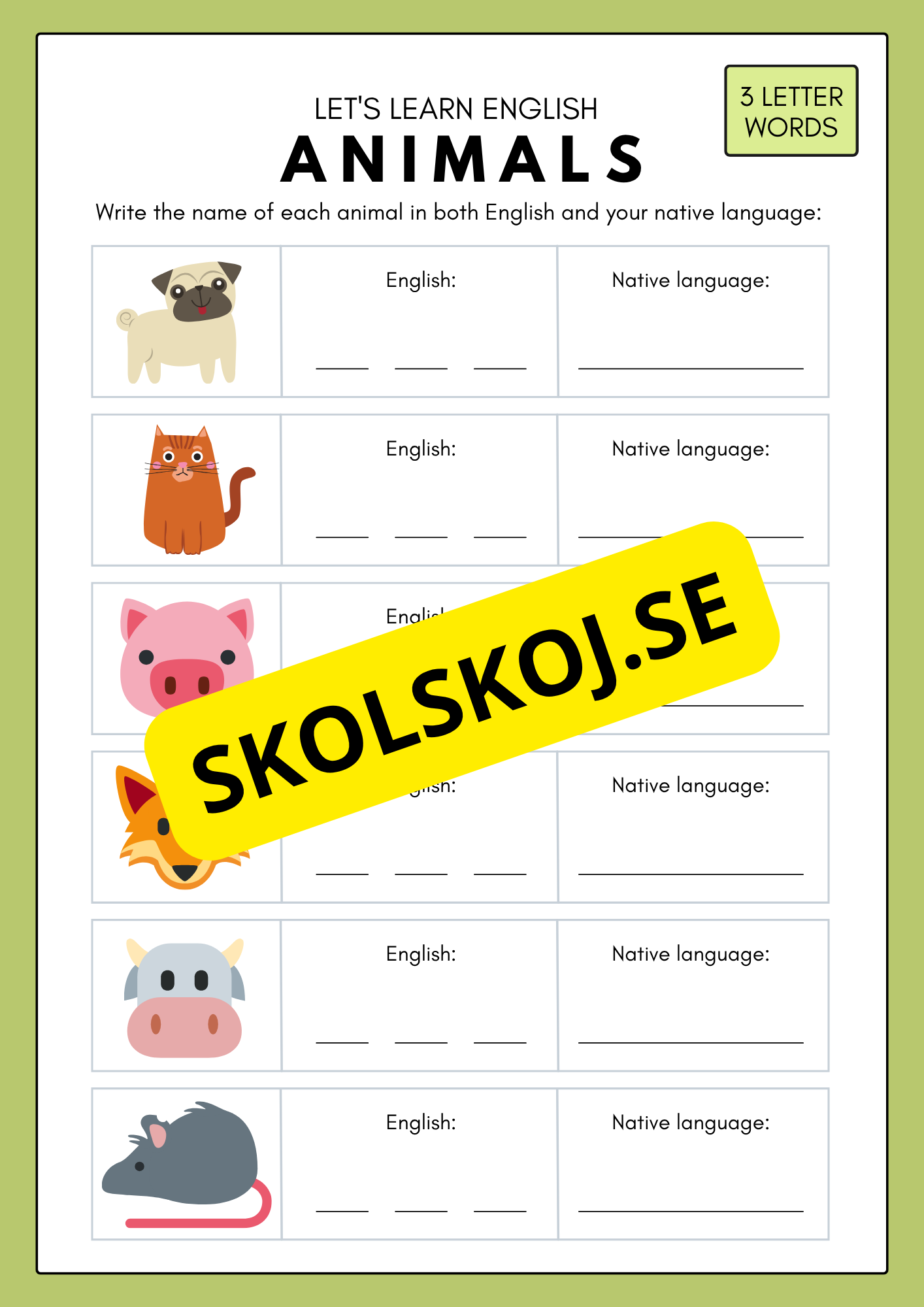 Beginners Spelling