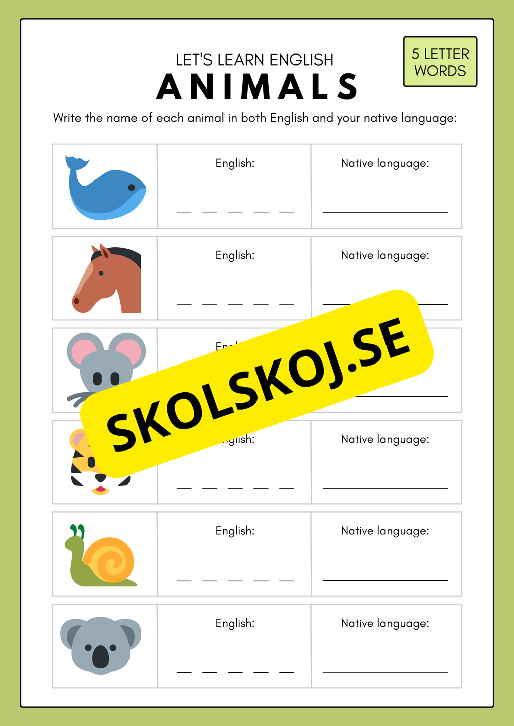 Beginners Spelling