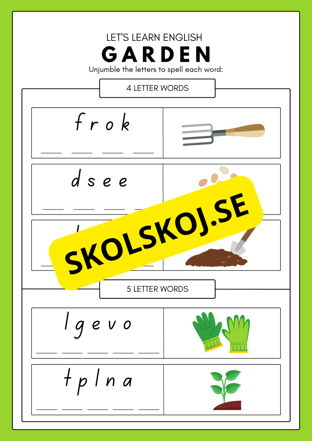 Beginners Spelling