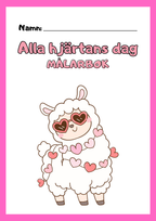 Målarbok - Alla hjärtans dag