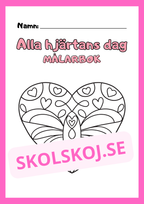 Målarbok - Alla hjärtans dag