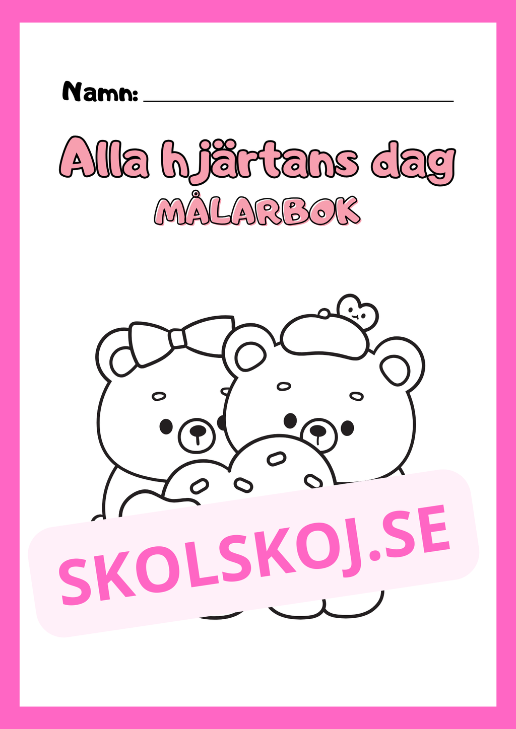 Målarbok - Alla hjärtans dag