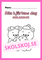 Målarbok - Alla hjärtans dag