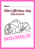 Målarbok - Alla hjärtans dag