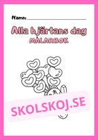 Målarbok - Alla hjärtans dag