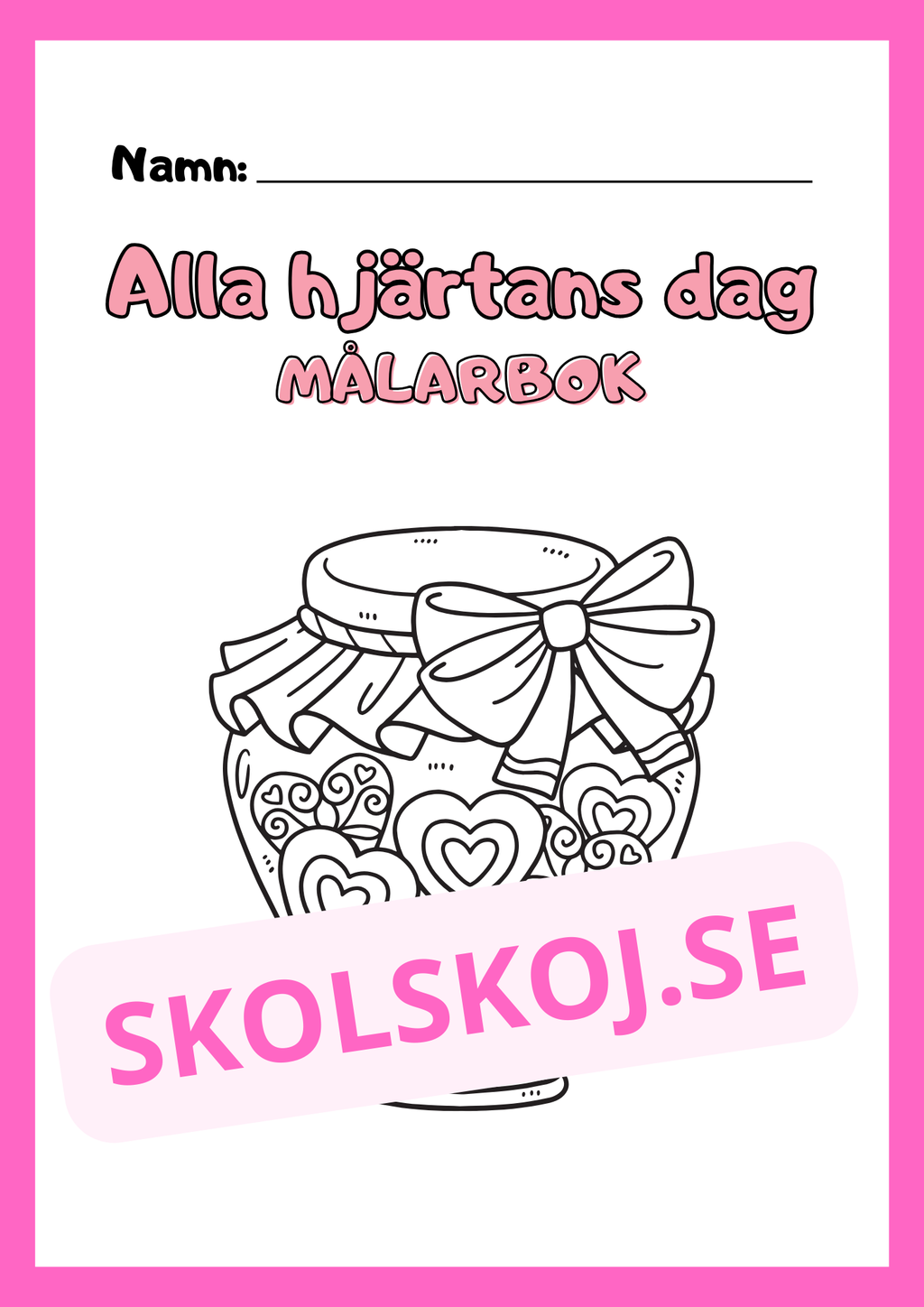 Målarbok - Alla hjärtans dag