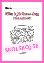 Målarbok - Alla hjärtans dag