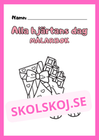 Målarbok - Alla hjärtans dag