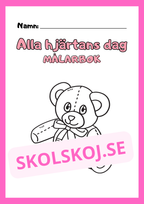 Målarbok - Alla hjärtans dag