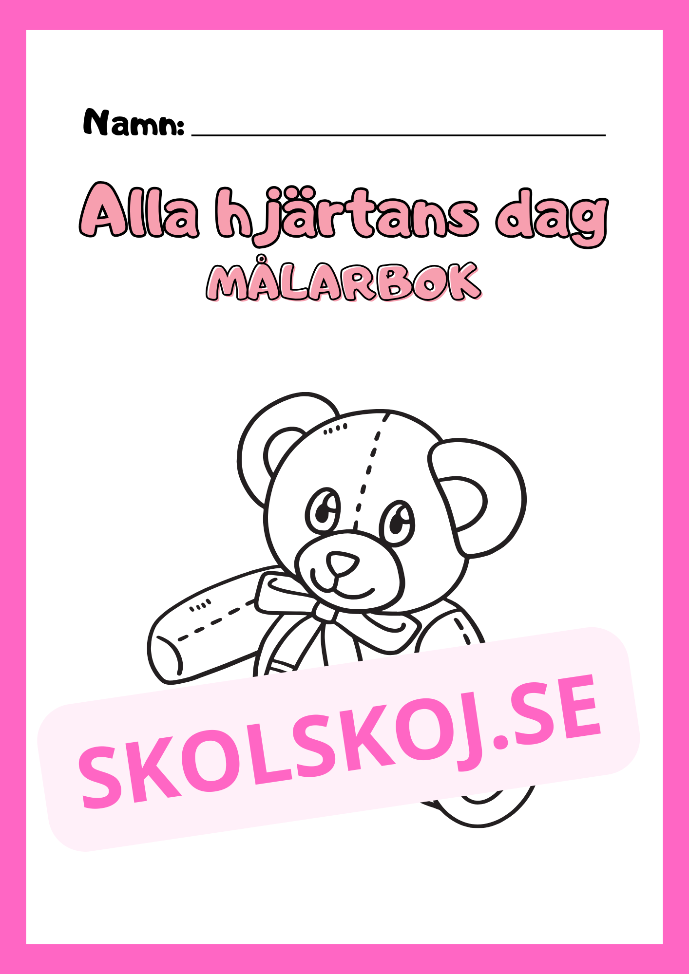 Målarbok - Alla hjärtans dag