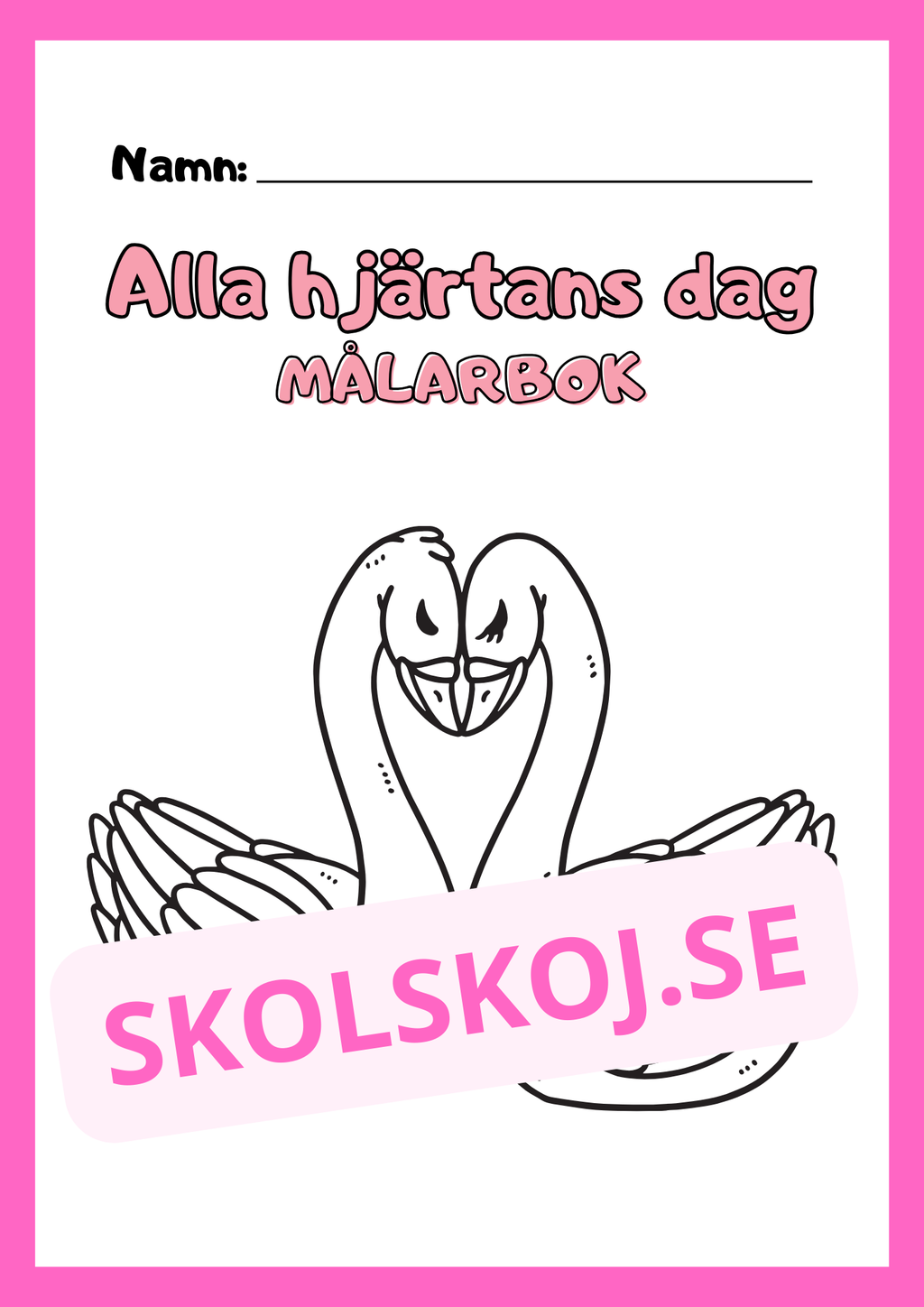 Målarbok - Alla hjärtans dag