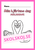 Målarbok - Alla hjärtans dag