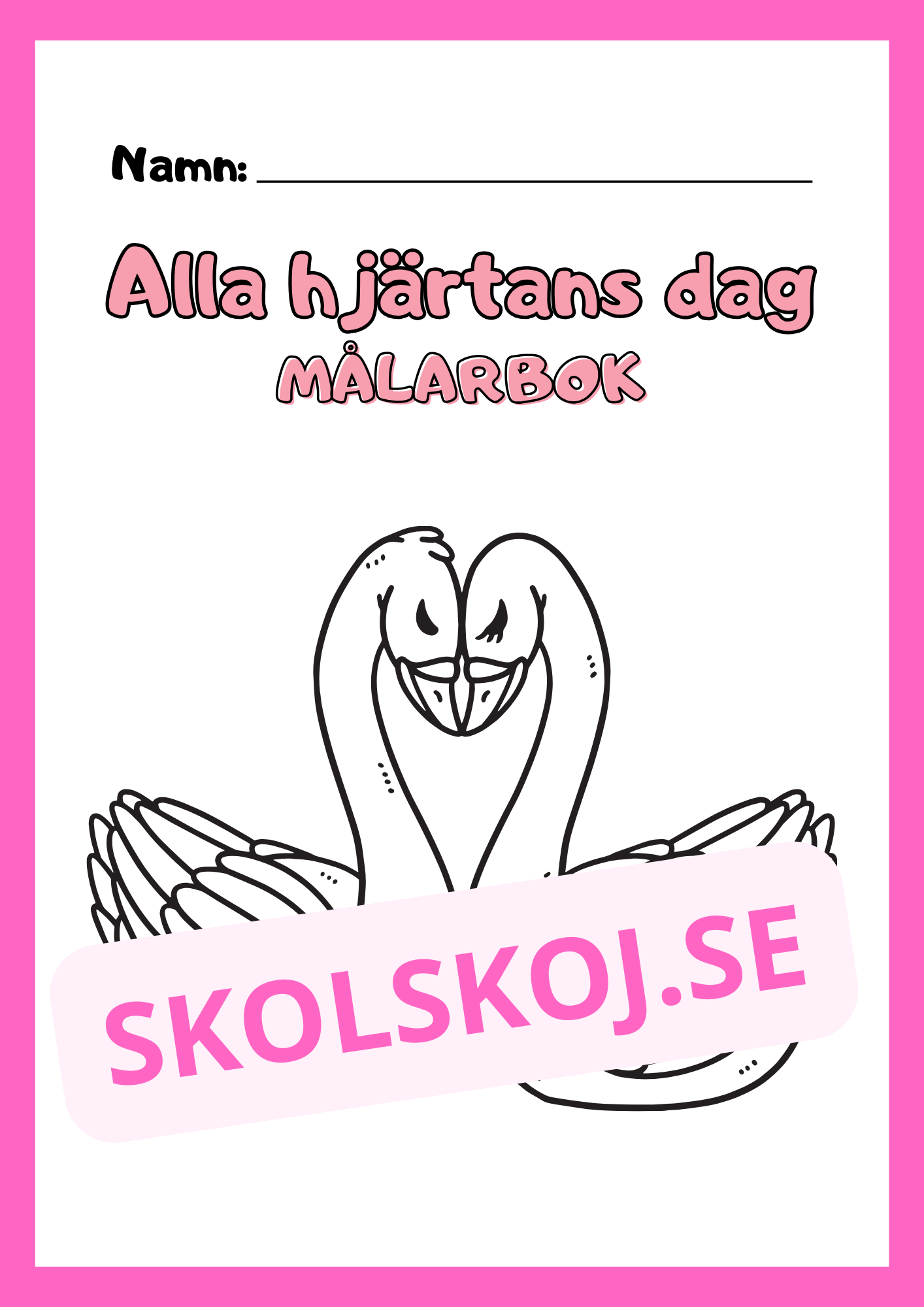 Målarbok - Alla hjärtans dag