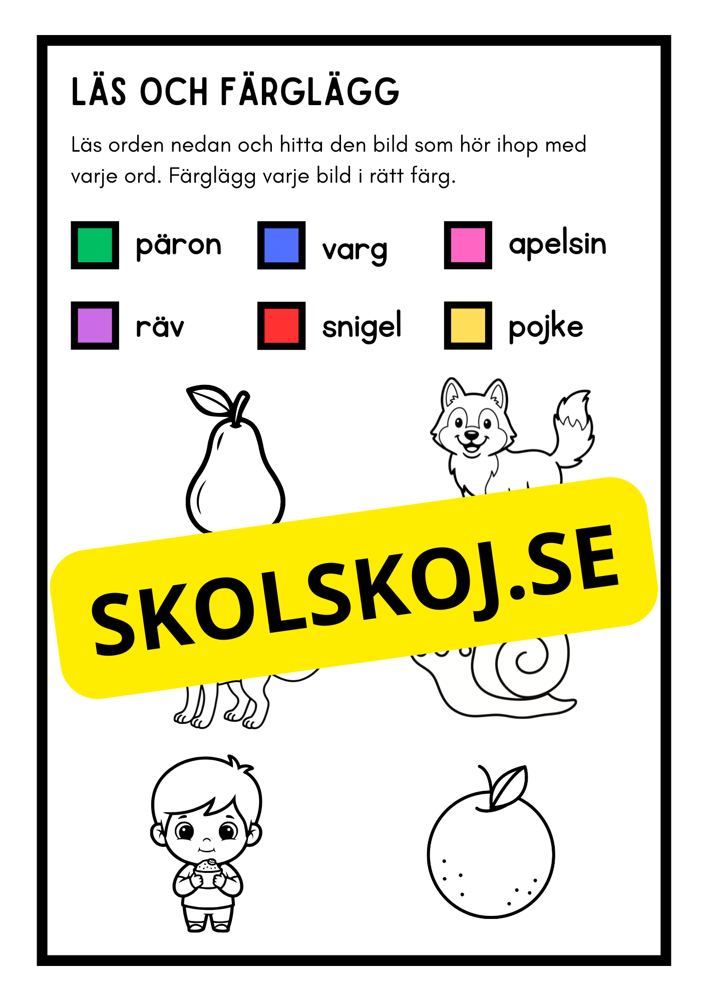 Läs och färglägg