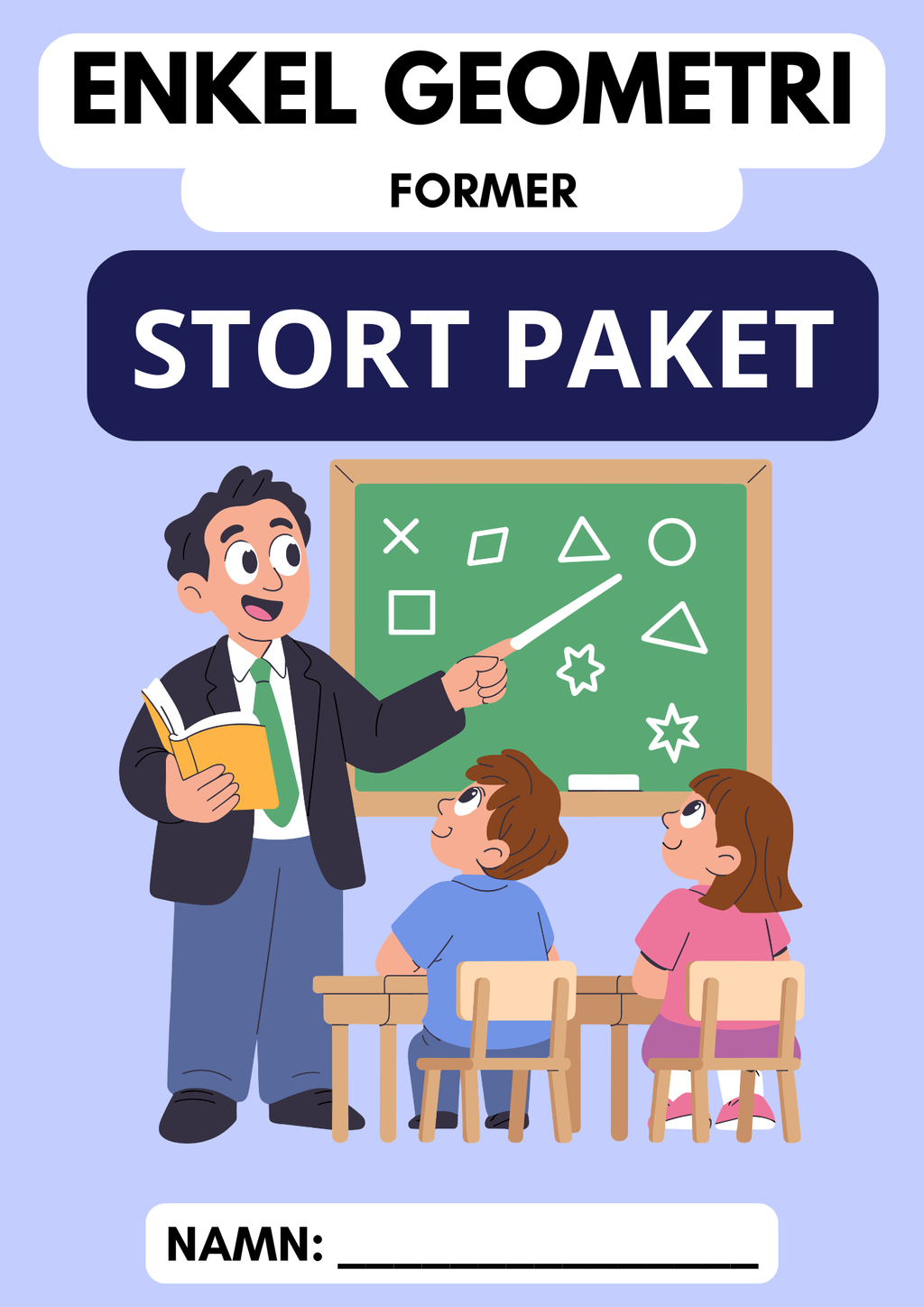 Enkel geometri – Stort paket - 77 sidor