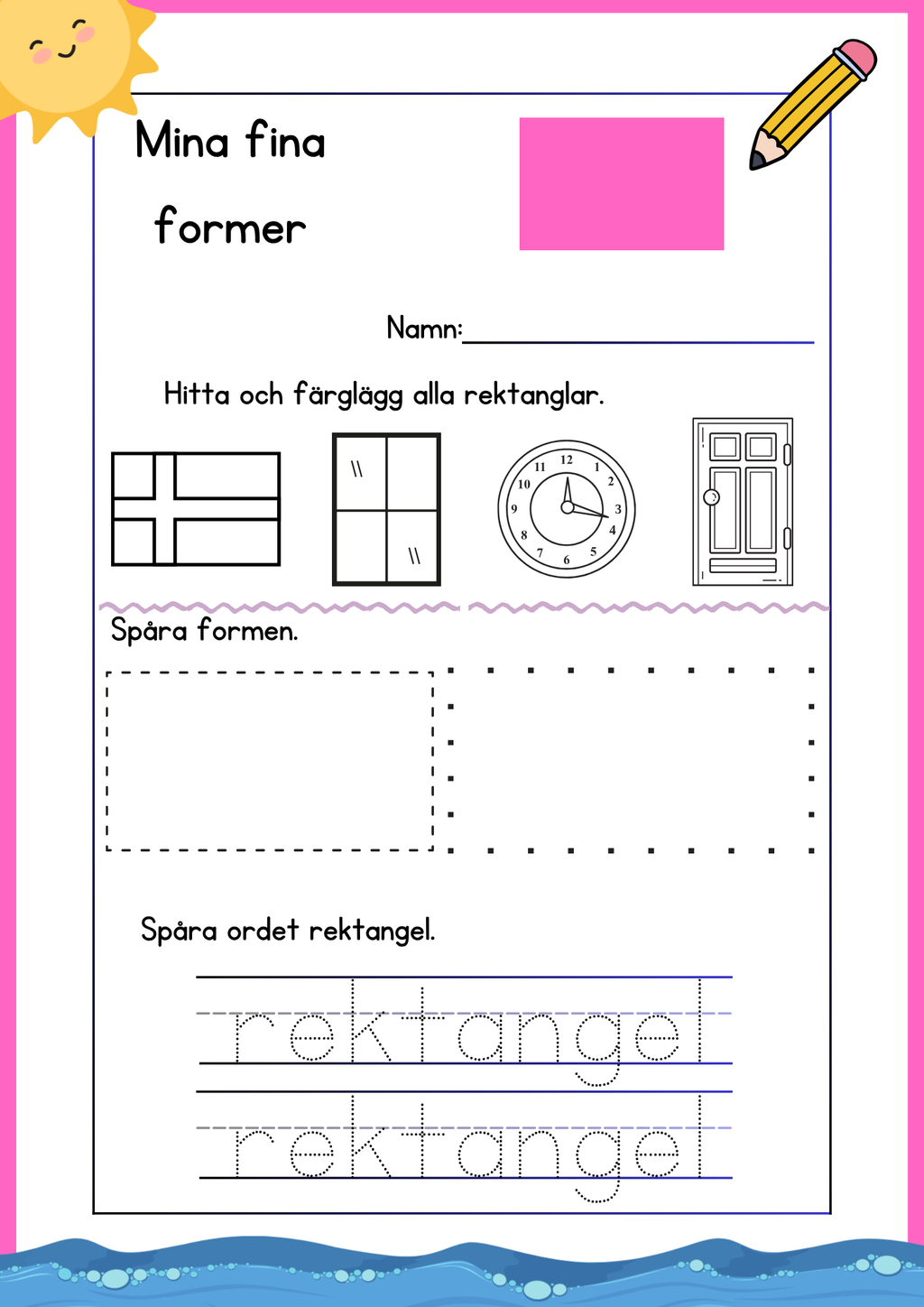 Enkel geometri – Stort paket - 77 sidor
