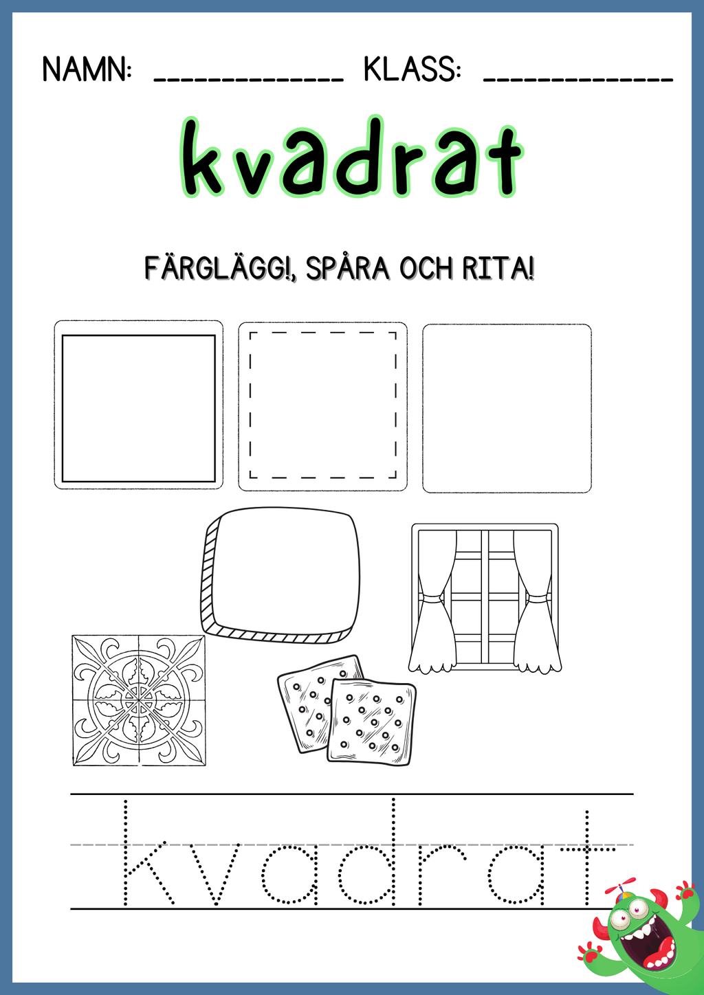Enkel geometri – Stort paket - 77 sidor
