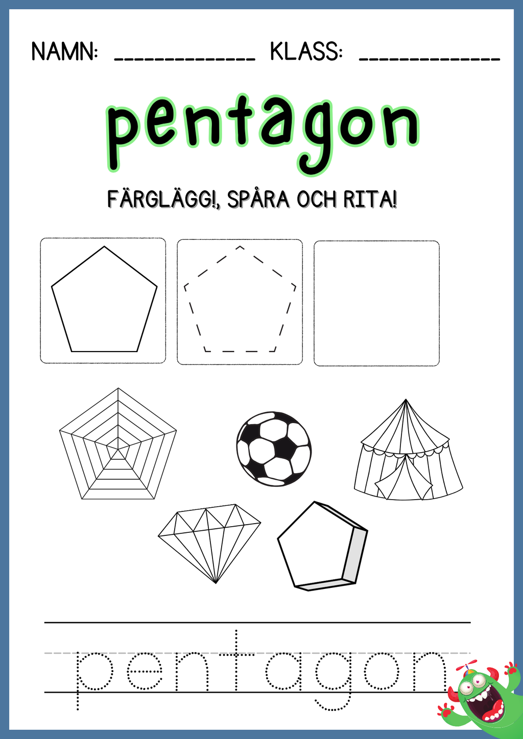 Enkel geometri – Stort paket - 77 sidor