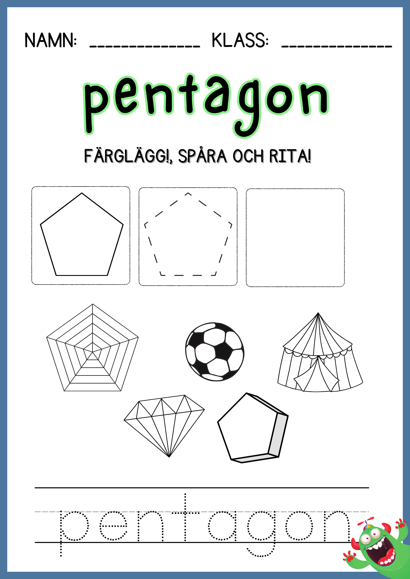 Enkel geometri – Stort paket - 77 sidor
