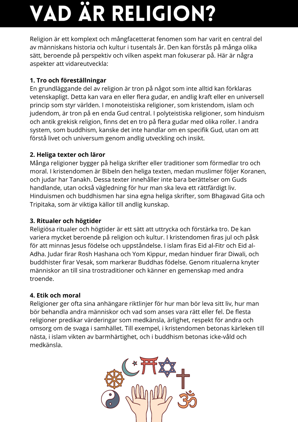 Världsreligionerna – Det stora paketet (71 sidor)