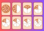 Lär dig bråk med pizzabitar – ett roligt matchningsspel